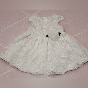 Rare Editions Toddler Girl Dress 24 Month Lace Sequin Ivory Party Dress